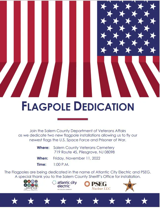 Flagpole dedication flier